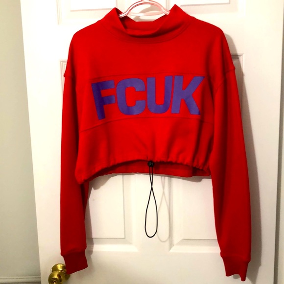 (L) French Connection FCUK Cropped Pullover Sweater Ladies - Picture 1 of 9